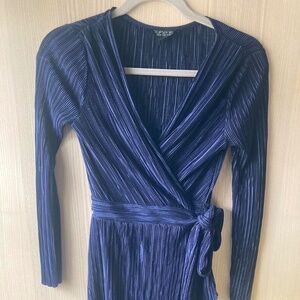 Topshop Ribbed Wrap Dress